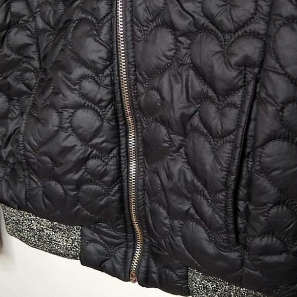 SOGO girls black heart puffer size medium jacket. - Picture 3 of 9
